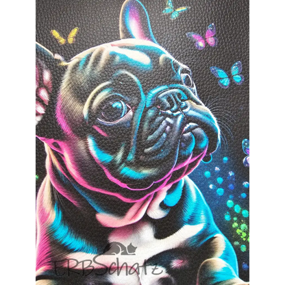 Kunstleder Panel Frenchie Collection 30x 30cm - P30