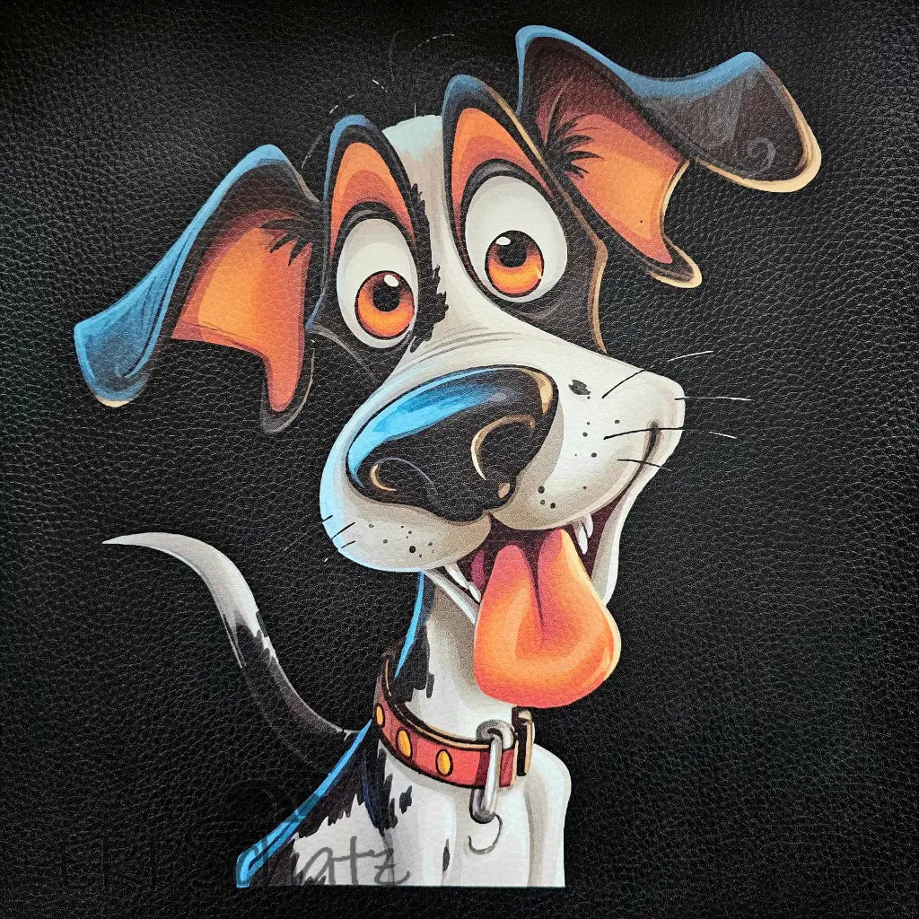 Kunstleder Panel Funky Dog 30x 30cm - Funky Dog - P30