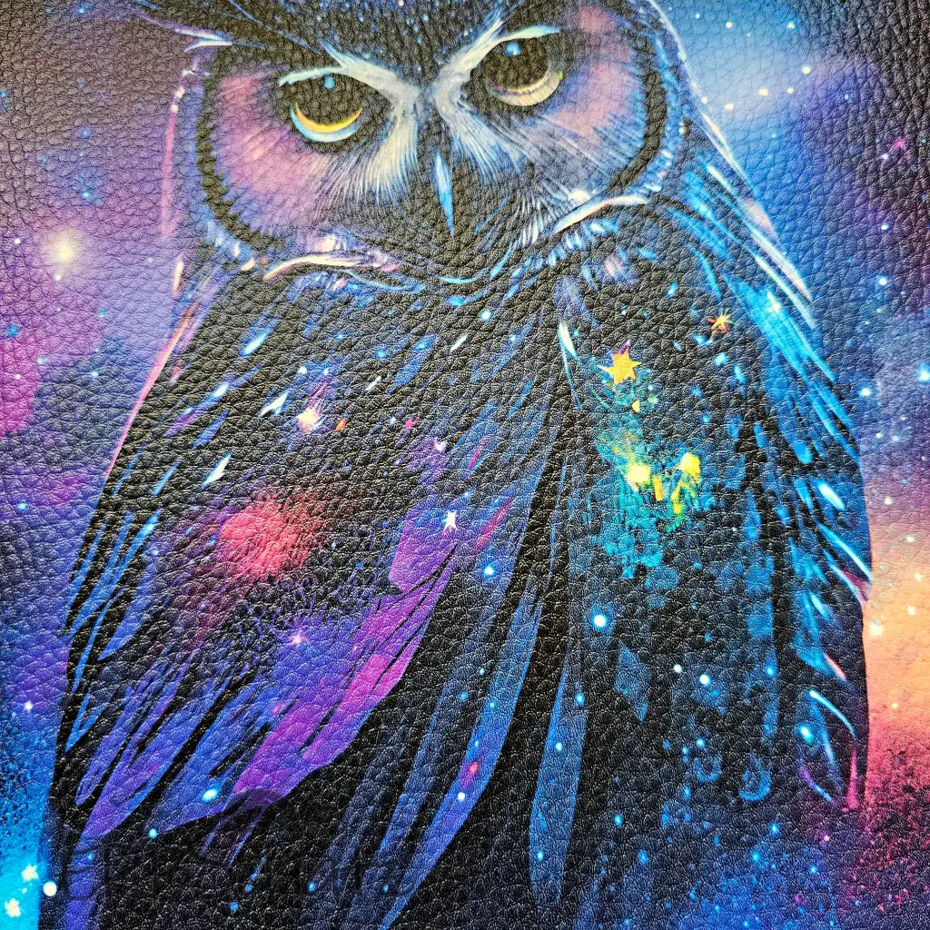 Kunstleder Panel Galaxy Owl 30x 30cm - P30