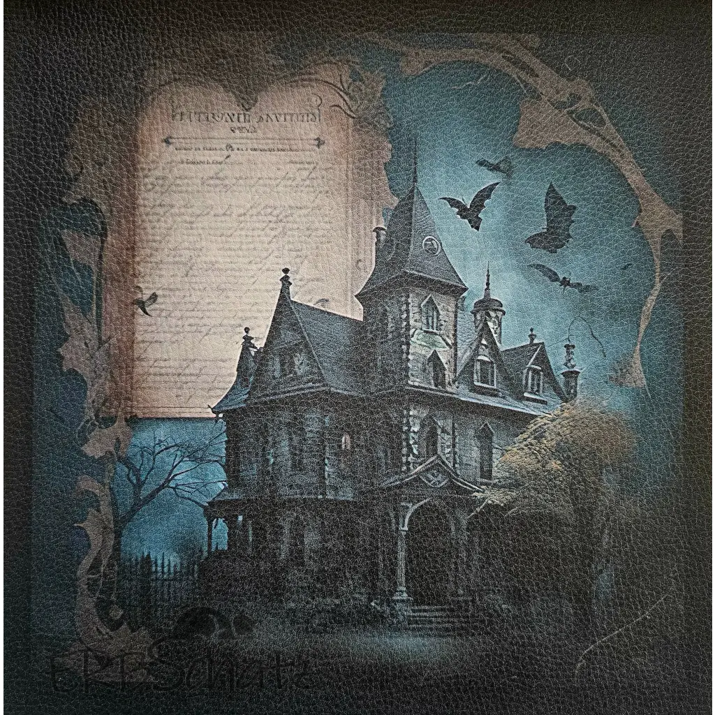 Kunstleder Panel Gothic Mansions (Auswahl) 30x 30cm