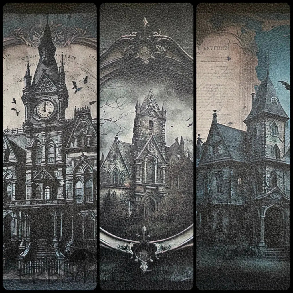 Kunstleder Panel Gothic Mansions (Auswahl) 30x 30cm - P30