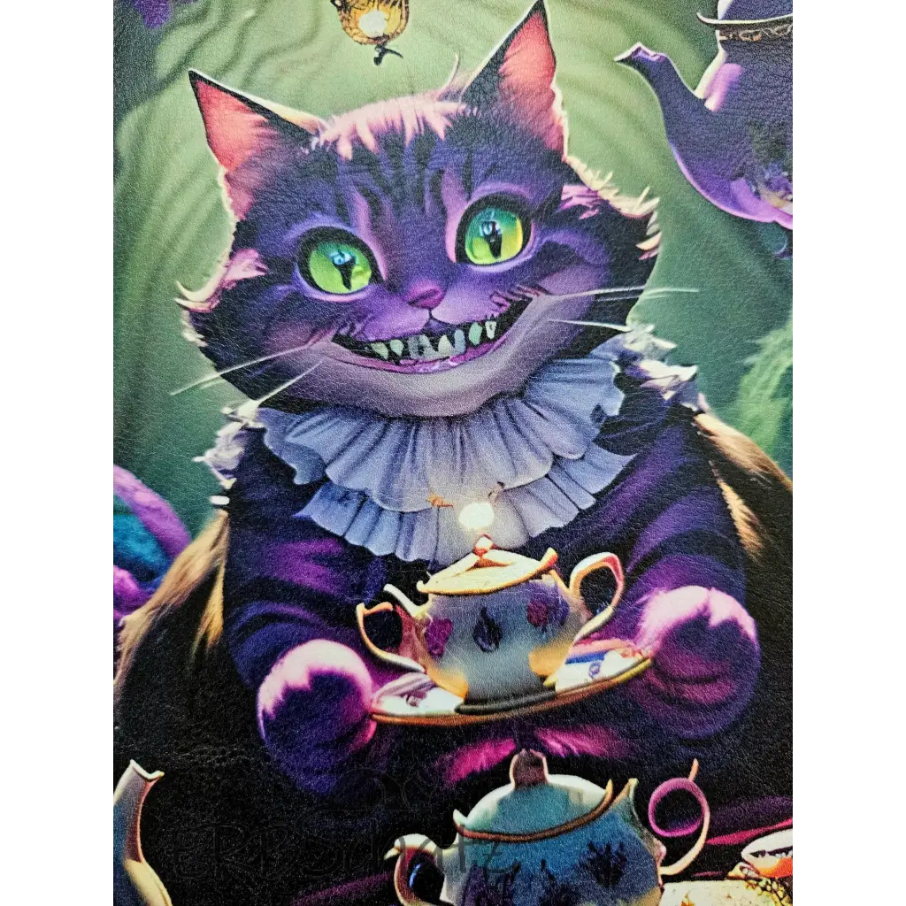 Kunstleder Panel GrinCat TeaParty 25 x 25cm