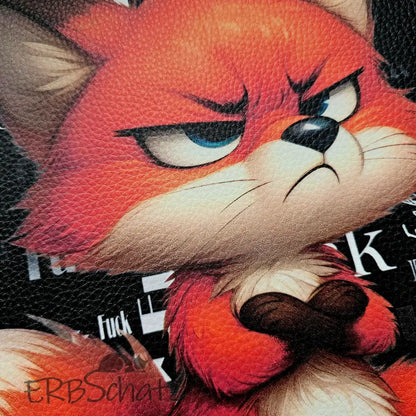 Kunstleder Panel Grumpy Fox 30x 30cm - P30