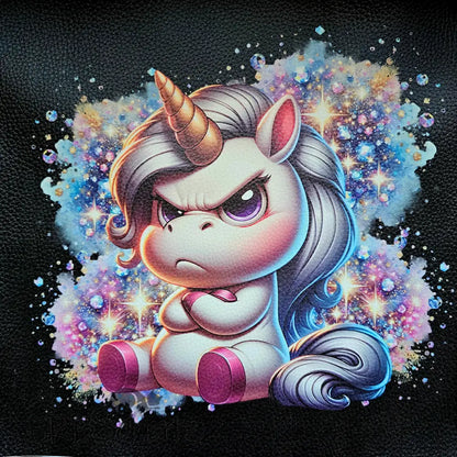 Kunstleder Panel Grumpy Unicorn Collection 25x 25cm