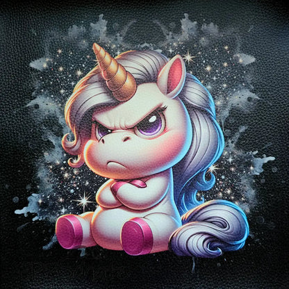 Kunstleder Panel Grumpy Unicorn Collection 25x 25cm