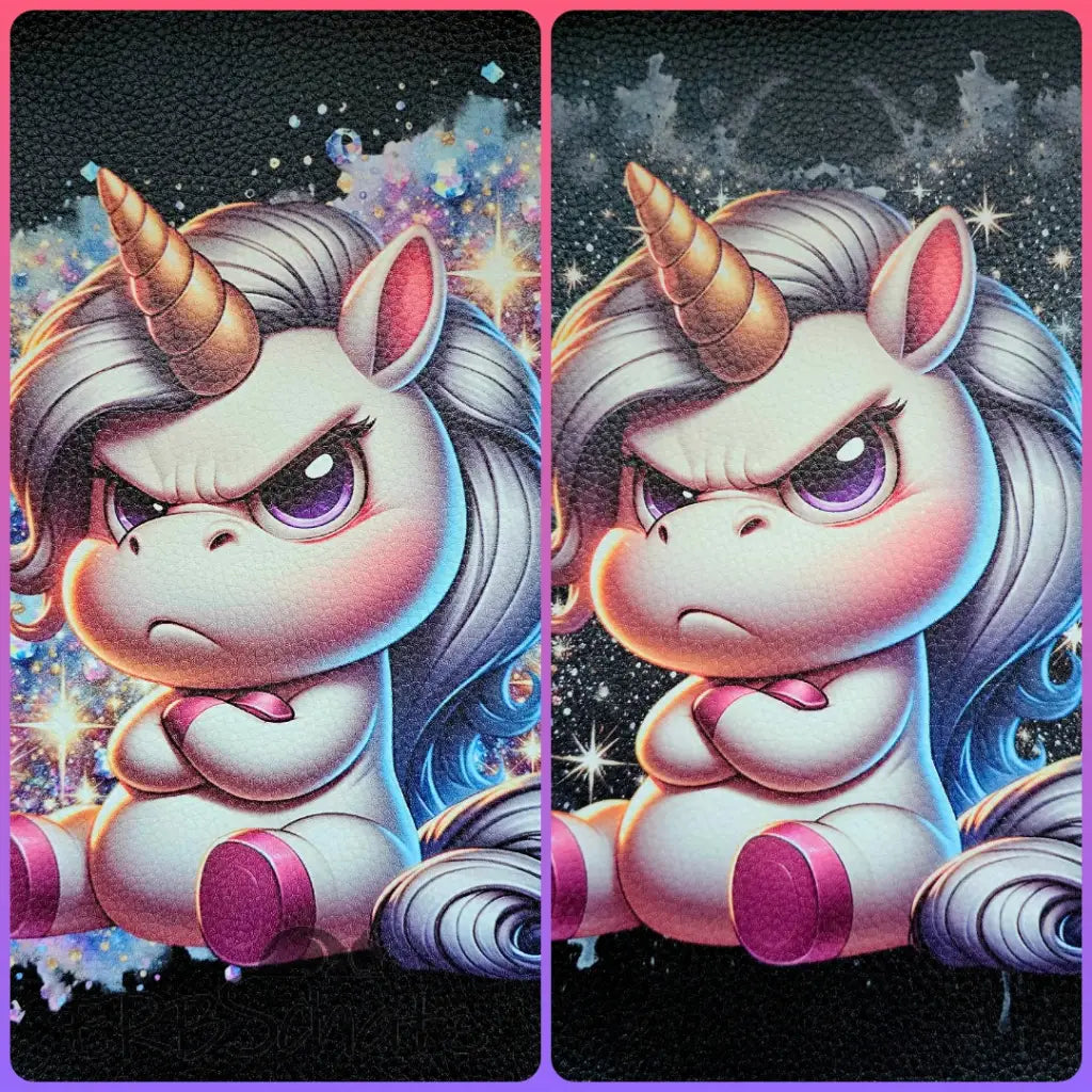 Kunstleder Panel Grumpy Unicorn Collection 25x 25cm - P25