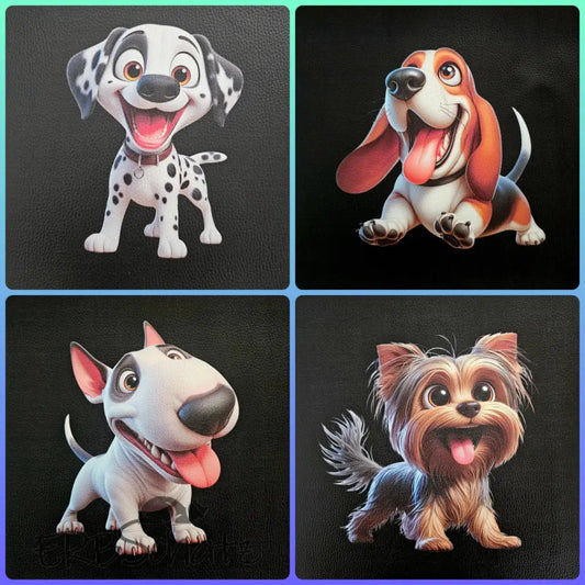 Kunstleder Panel Happy Dogs Collection 30x 30cm - P30