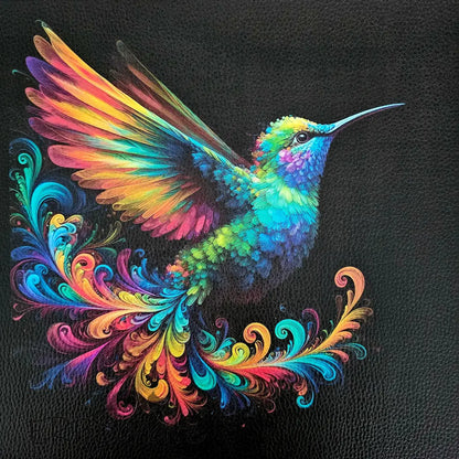 Kunstleder Panel Hummingbird Collection 30x 30cm - Black