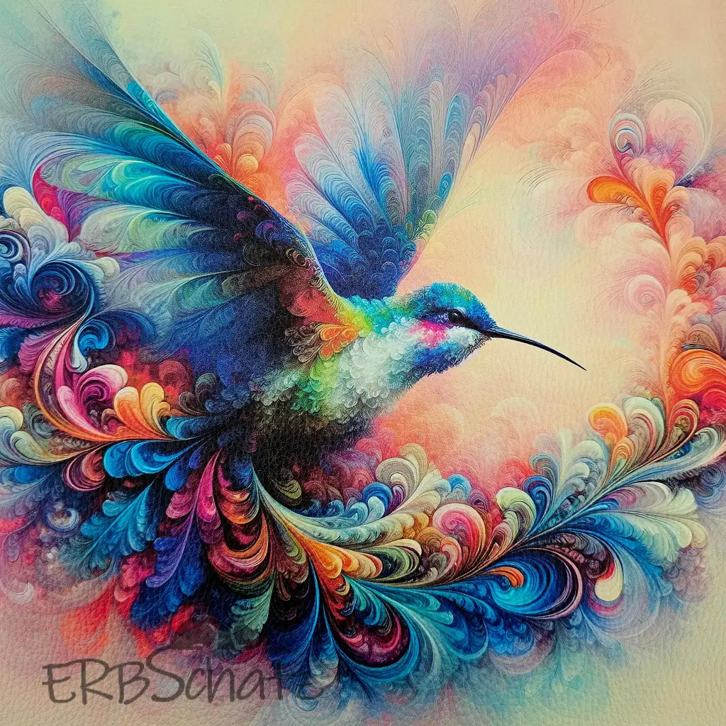 Kunstleder Panel Hummingbird Collection 30x 30cm - Coloured