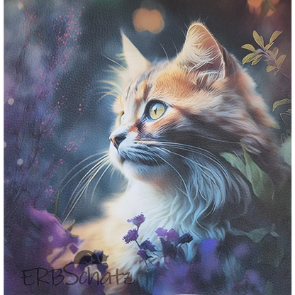 Kunstleder Panel Katzen zur Auswahl 30x 30cm - Dreamy Cat