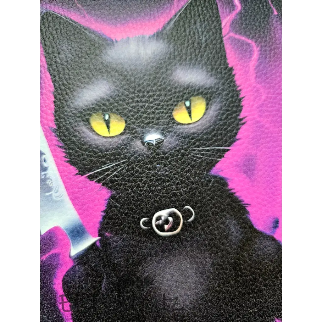 Kunstleder Panel Killer Cat Pink 25x 25cm - Killer Cat Pink