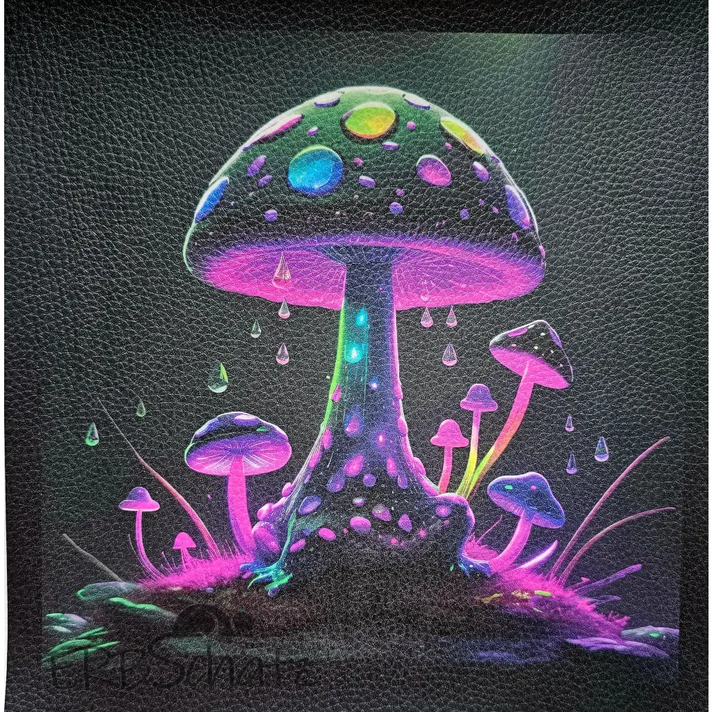 Kunstleder Panel Magic Mushroom 25x 25cm - Magic Mushroom