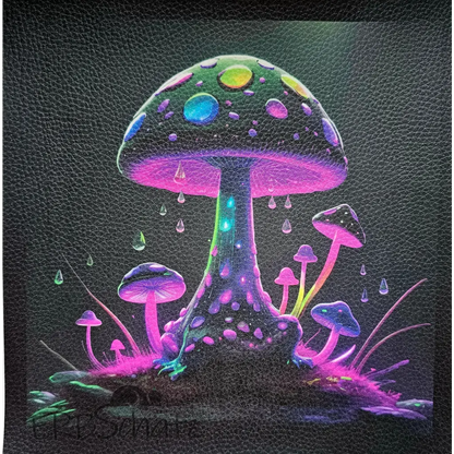 Kunstleder Panel Magic Mushroom 25x 25cm - Magic Mushroom