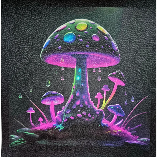 Kunstleder Panel Magic Mushroom 25x 25cm - Magic Mushroom