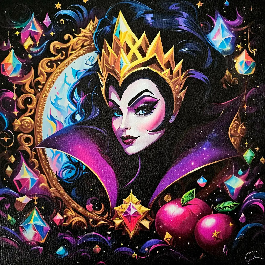 Kunstleder Panel Purple evil Queen 30x 30cm - evil Queen