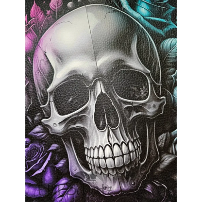 Kunstleder Panel Rosed Skull 30x 30cm - Rosed Skull - P30