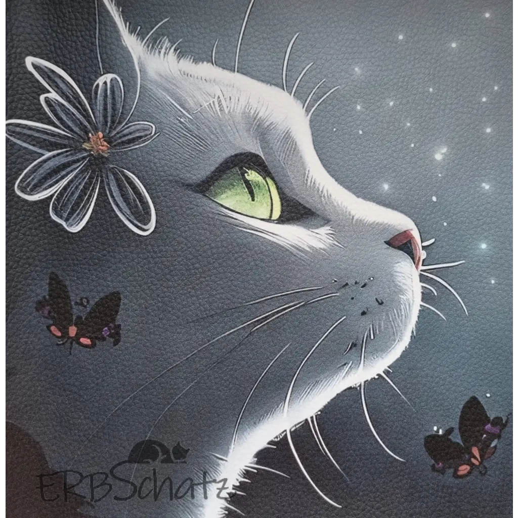 Kunstleder Panel Sky Cat 25x 25cm - Sky and Cat - P25