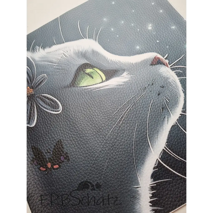 Kunstleder Panel Sky Cat 25x 25cm - Sky and Cat - P25