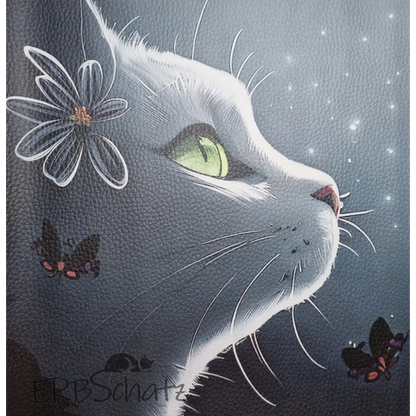 Kunstleder Panel Sky Cat 25x 25cm - Sky and Cat - P25