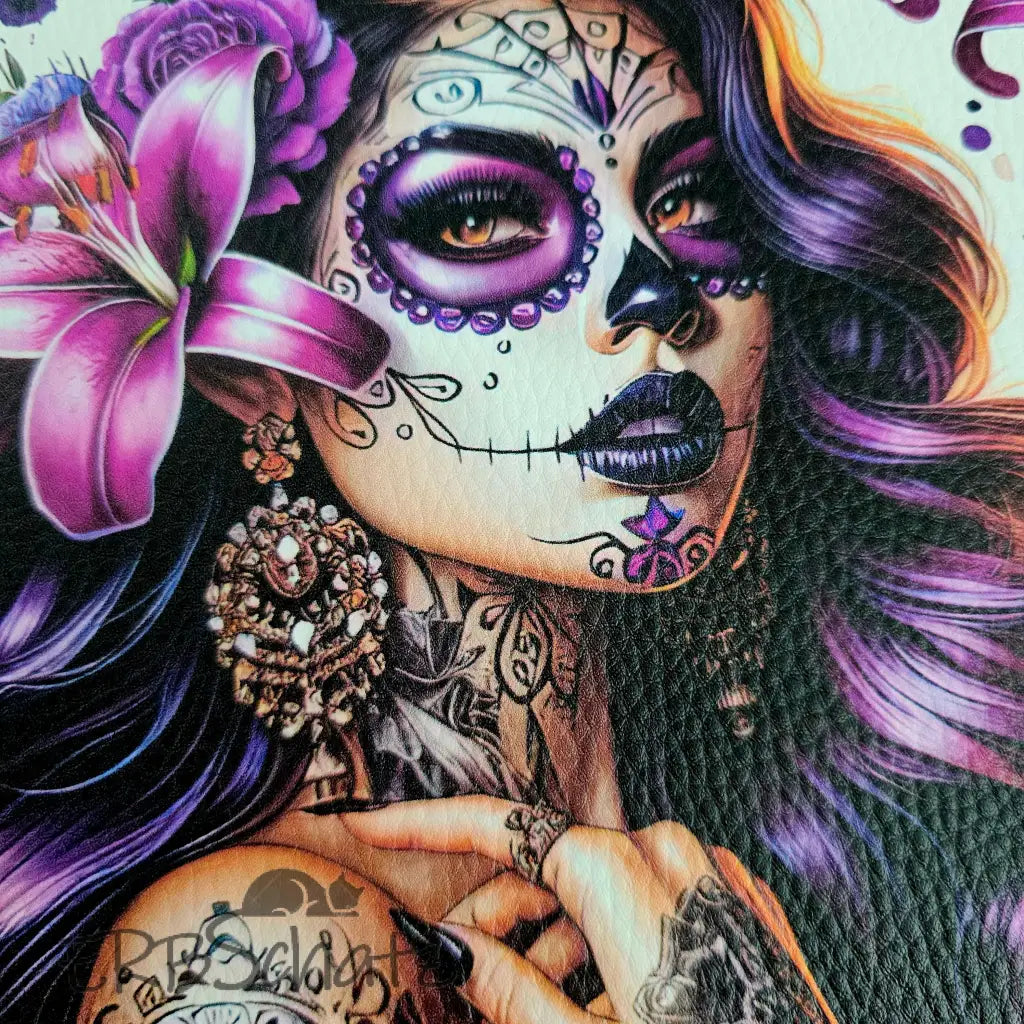 Kunstleder Panel TattooFlower Girl 25x 25cm - P25