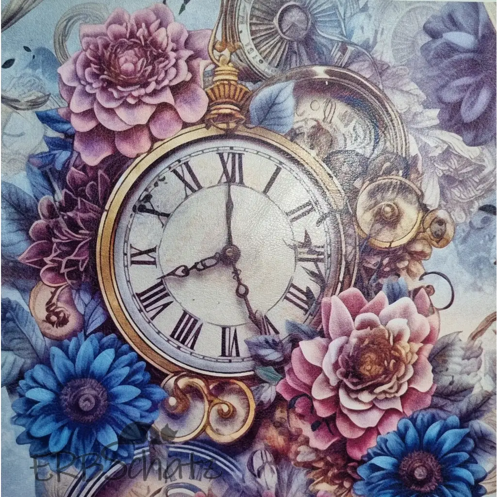 Kunstleder Panel Time Collection 25 x 25cm - FlowerTime