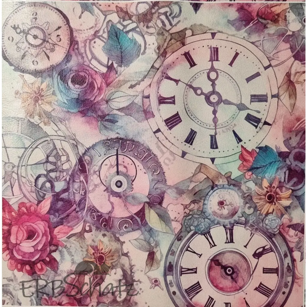 Kunstleder Panel Time Collection 25 x 25cm - PastelRosy