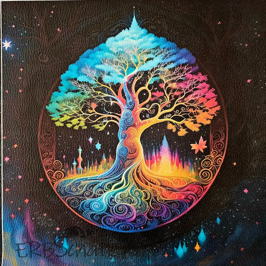 Kunstleder Panel Tree of Life 30x 30cm - Tree of Life - P30