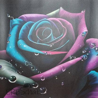 Kunstleder Panel Turquoise Rose 30x 30cm - Turquoise Rose