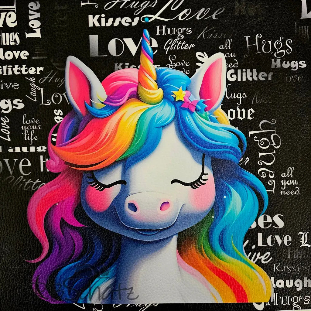 Kunstleder Panel Unicorn Collection 30x 30cm - LoveKisses