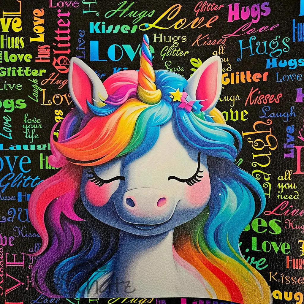 Kunstleder Panel Unicorn Collection 30x 30cm - LoveKisses