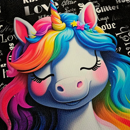 Kunstleder Panel Unicorn LoveKisses 25x 25cm - P25