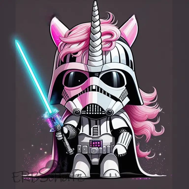 Kunstleder Panel Unicorn Trooper 30x 30cm - Unicorn Trooper