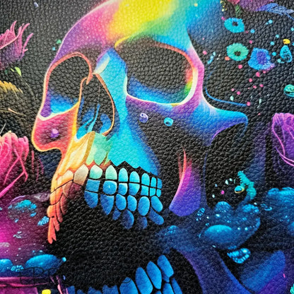 Kunstleder Panel Vibrant mirrored Skull 30x 30cm - P30