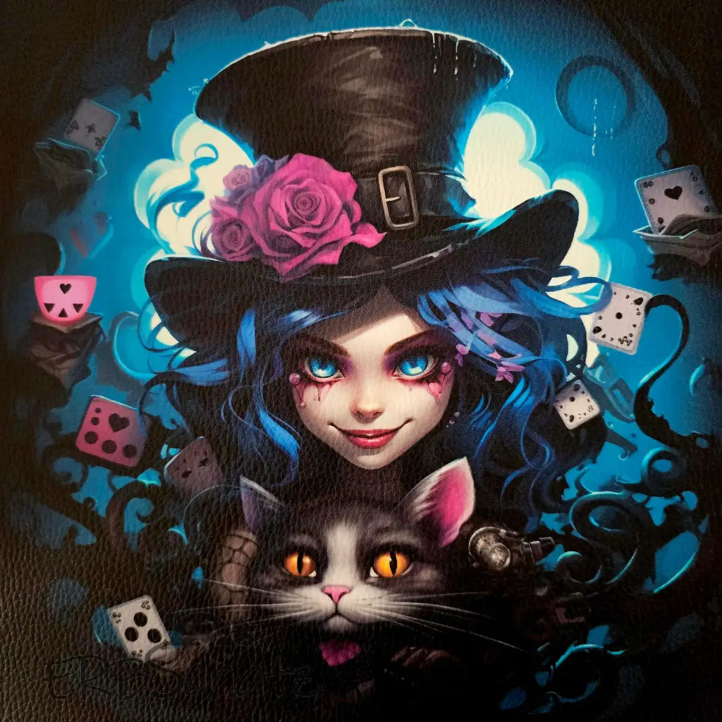 Kunstleder Panel Weird Alice 30x 30cm - Weird Alice - P30