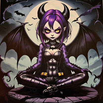 Kunstleder Panele Bat Girl Collection 25x 25cm - Bat Girl