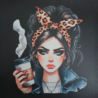 Kunstleder Panele Coffee Girls Collection 25x 25cm - Black