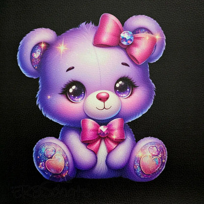 Kunstleder Panele Cute Bears Collection 25x 25cm - Purpely