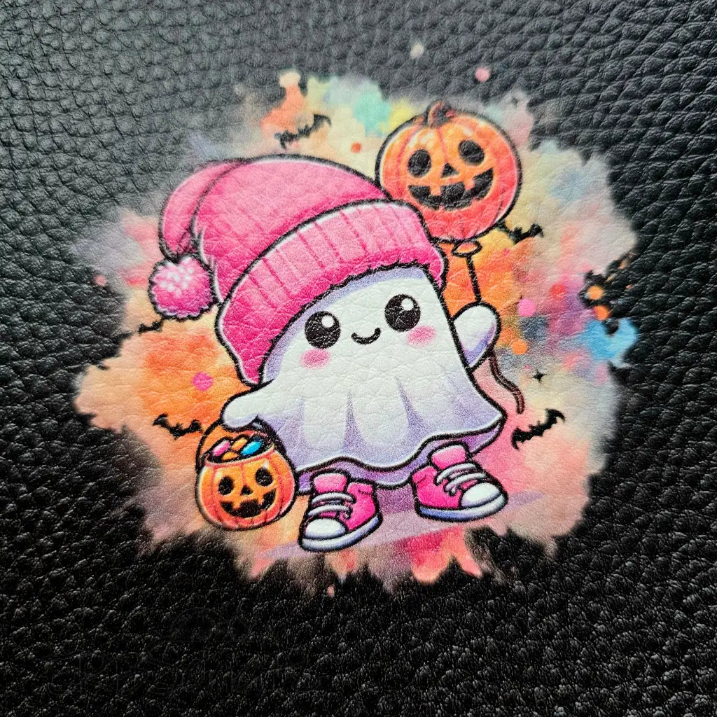 Kunstleder Panele Fun Collection 15x 15cm - Ghosty Pumpkin