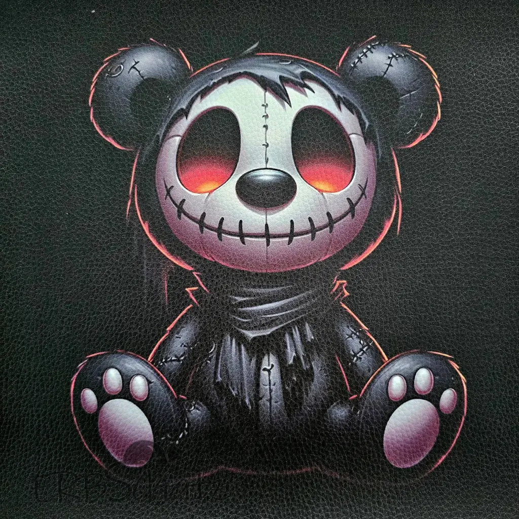 Kunstleder Panele Goth Bears Collection 30x 30cm - Mick The