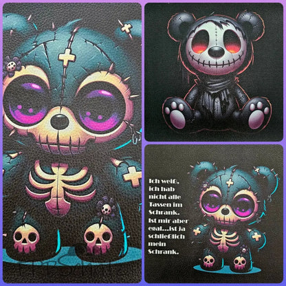 Kunstleder Panele Goth Bears Collection 30x 30cm - P30