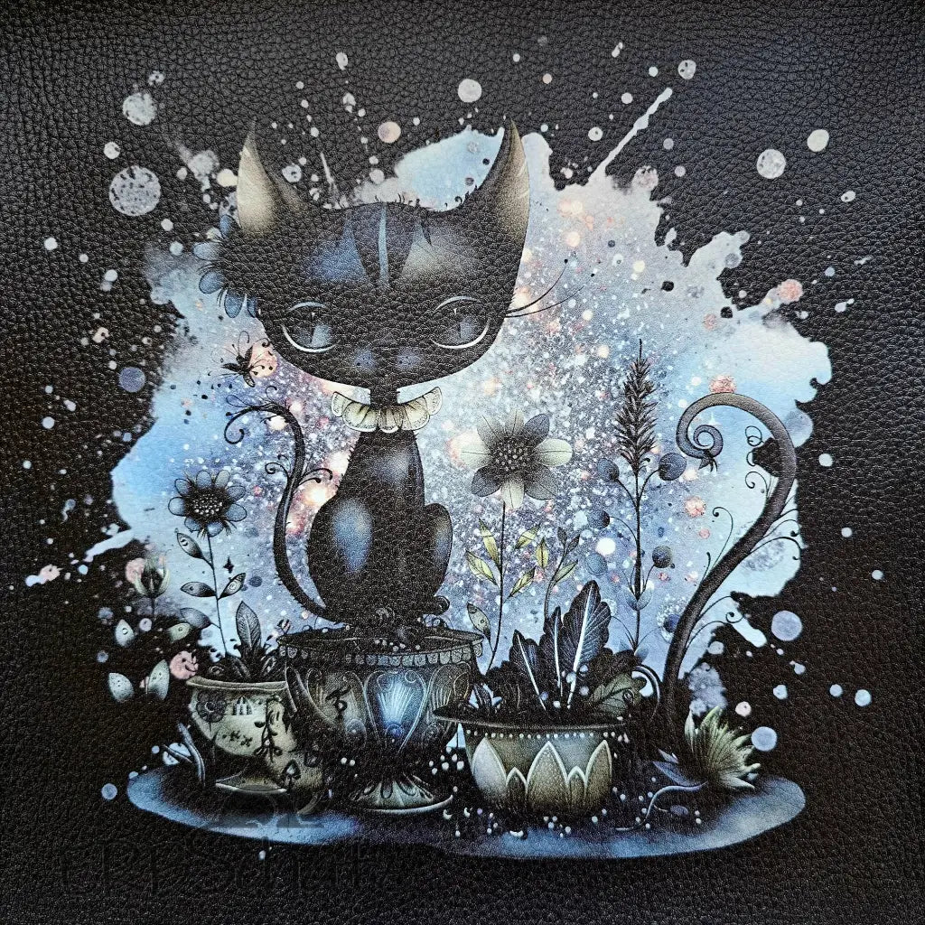 Kunstleder Panele GothCatGirl Collection 25x 25cm - Cat 25