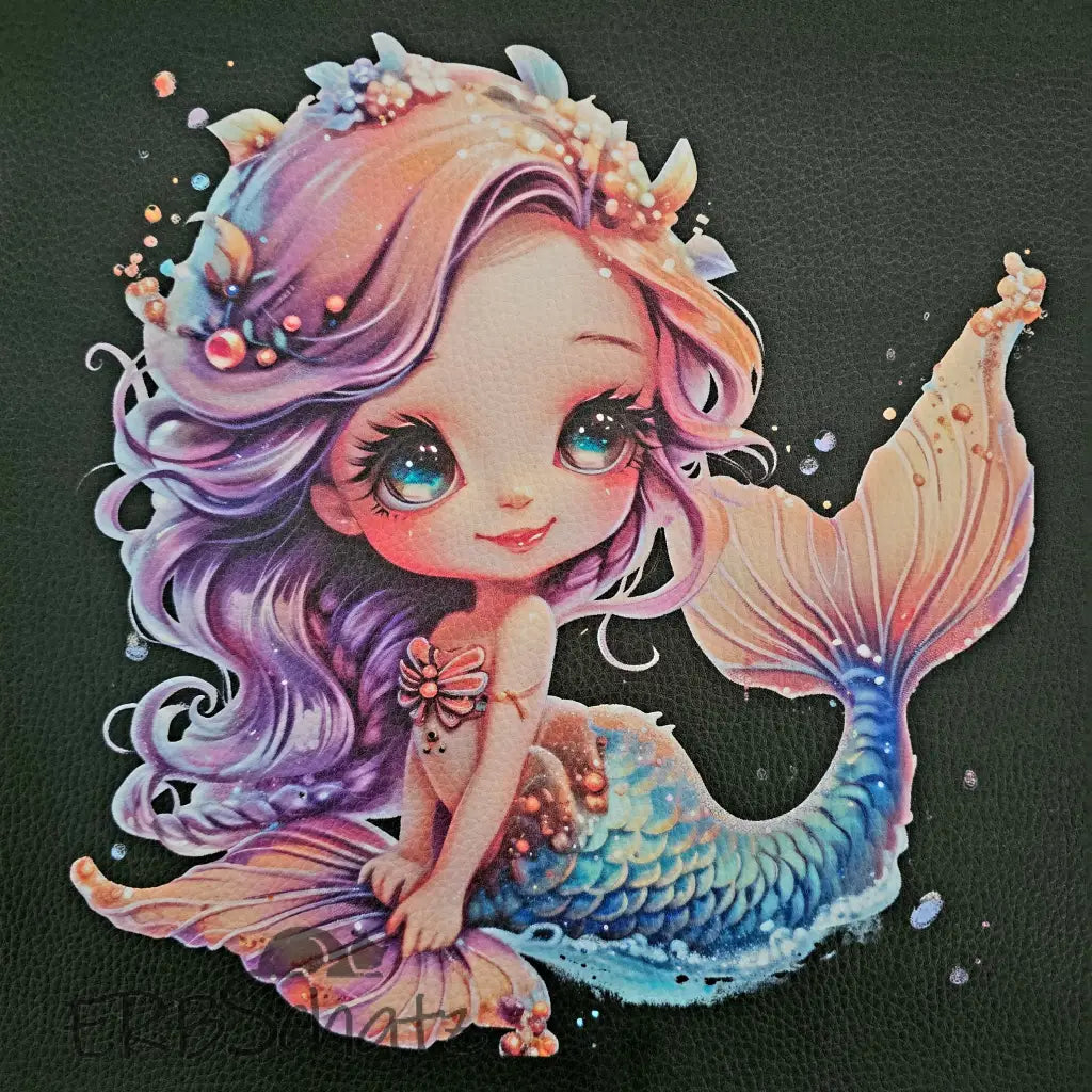 Kunstleder Panele Mermaid Collection 25x 25cm - Lilac Hair