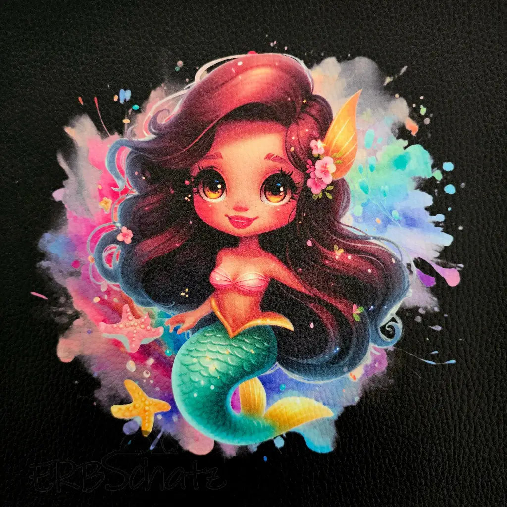 Kunstleder Panele Mermaid Collection 25x 25cm - Red Hair 25