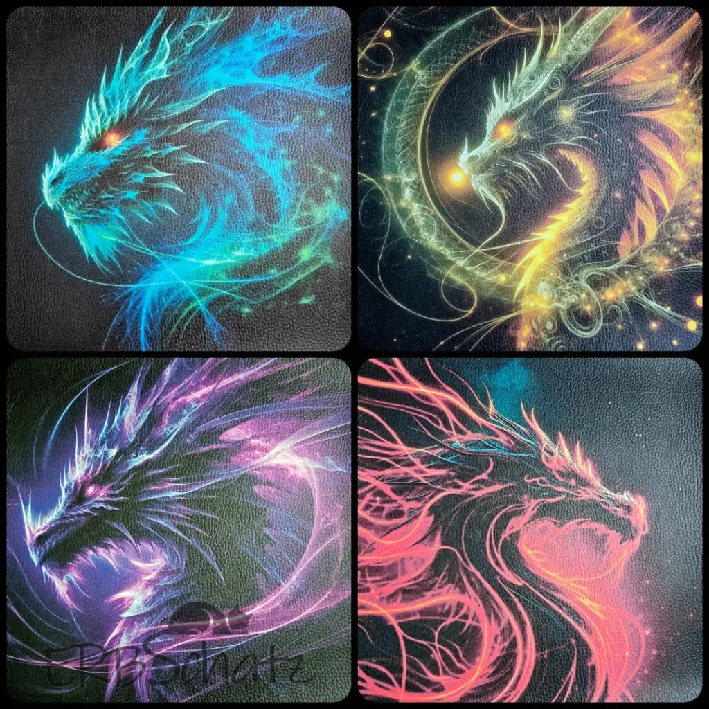 Kunstleder Panele Neon Dragon Collection 25 x 25 cm - P25