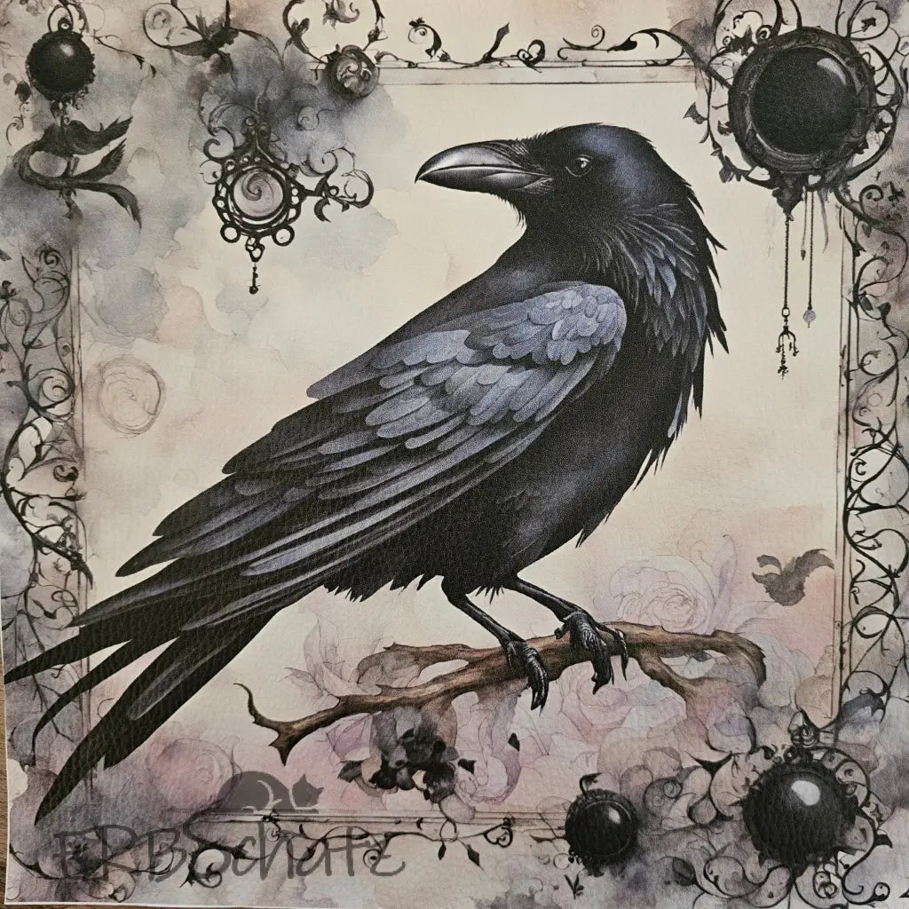 Kunstleder Panele Raven Collection by Hexenwerk 25x 25cm