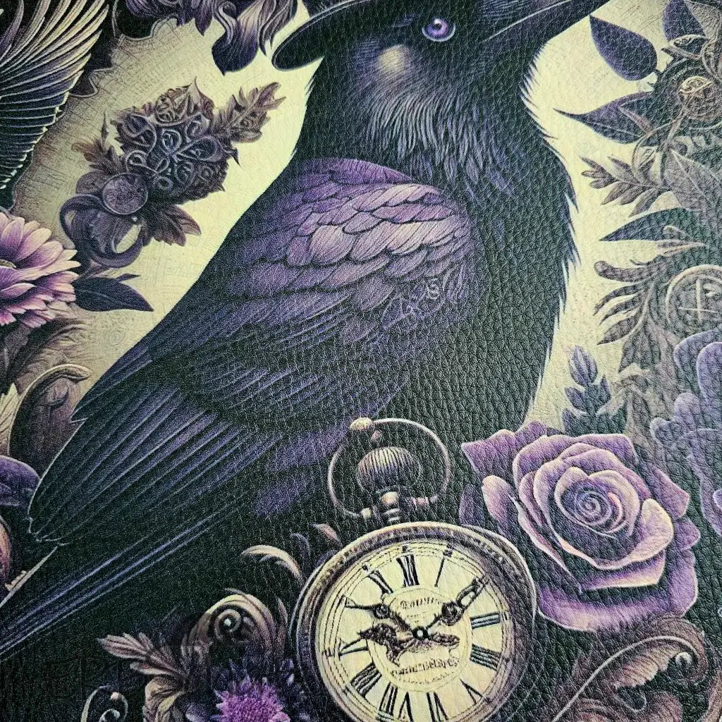 Kunstleder Panele Steampunk Raven Girl Collection 25 x 25