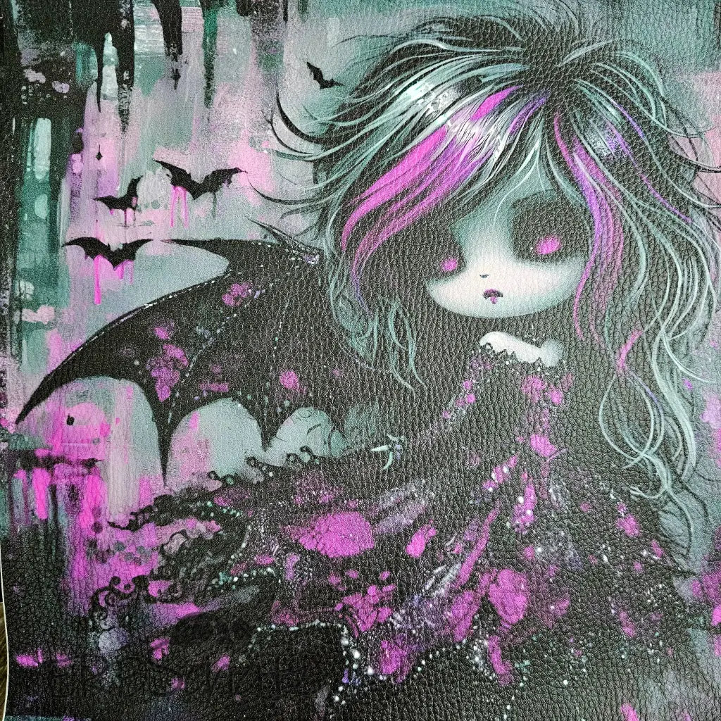 Kunstleder Panele Vampy Girl Collection 25 x 25 cm - Purple