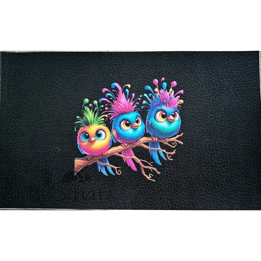 Kunstleder Portemonnaie Panel Funny Birds 25x 15cm - PP