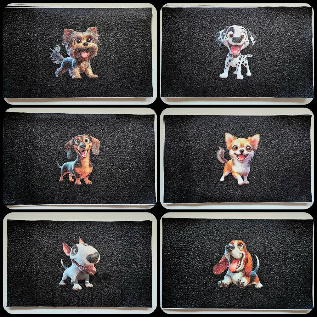 Kunstleder Portemonnaie Panele Happy Dog Collection 25x