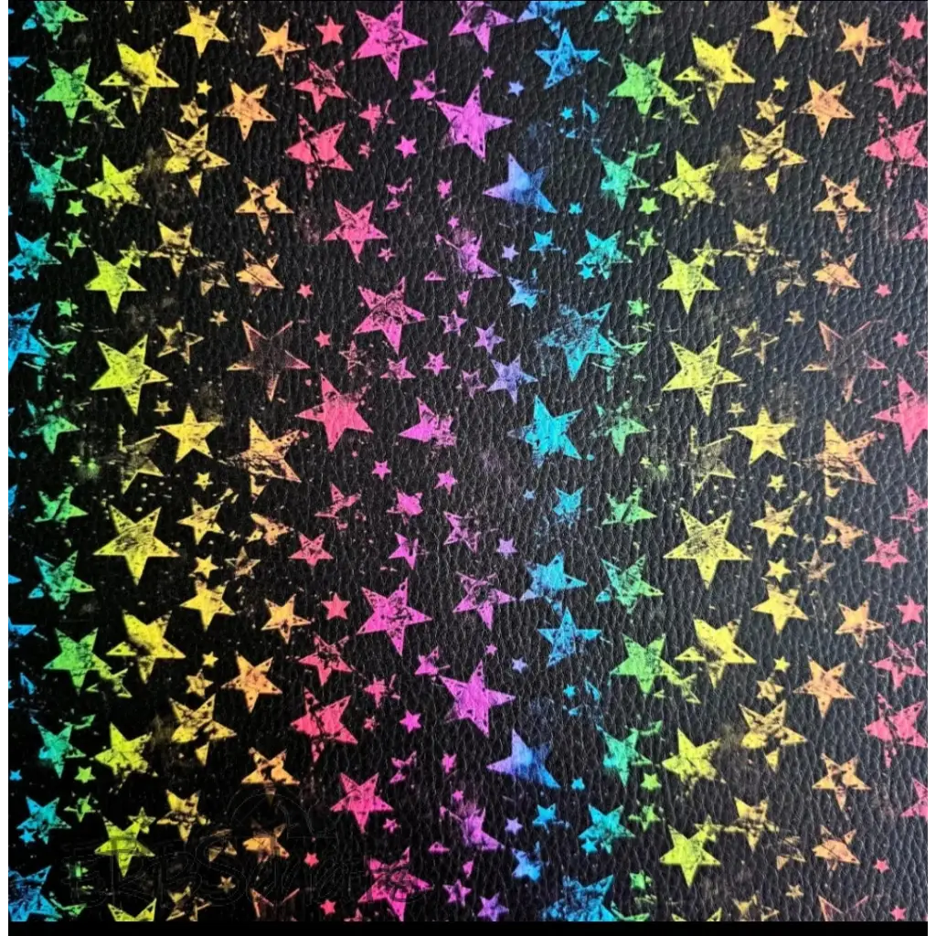 Kunstleder Rainbow Stars 50 x 140 cm - Rainbow Stars